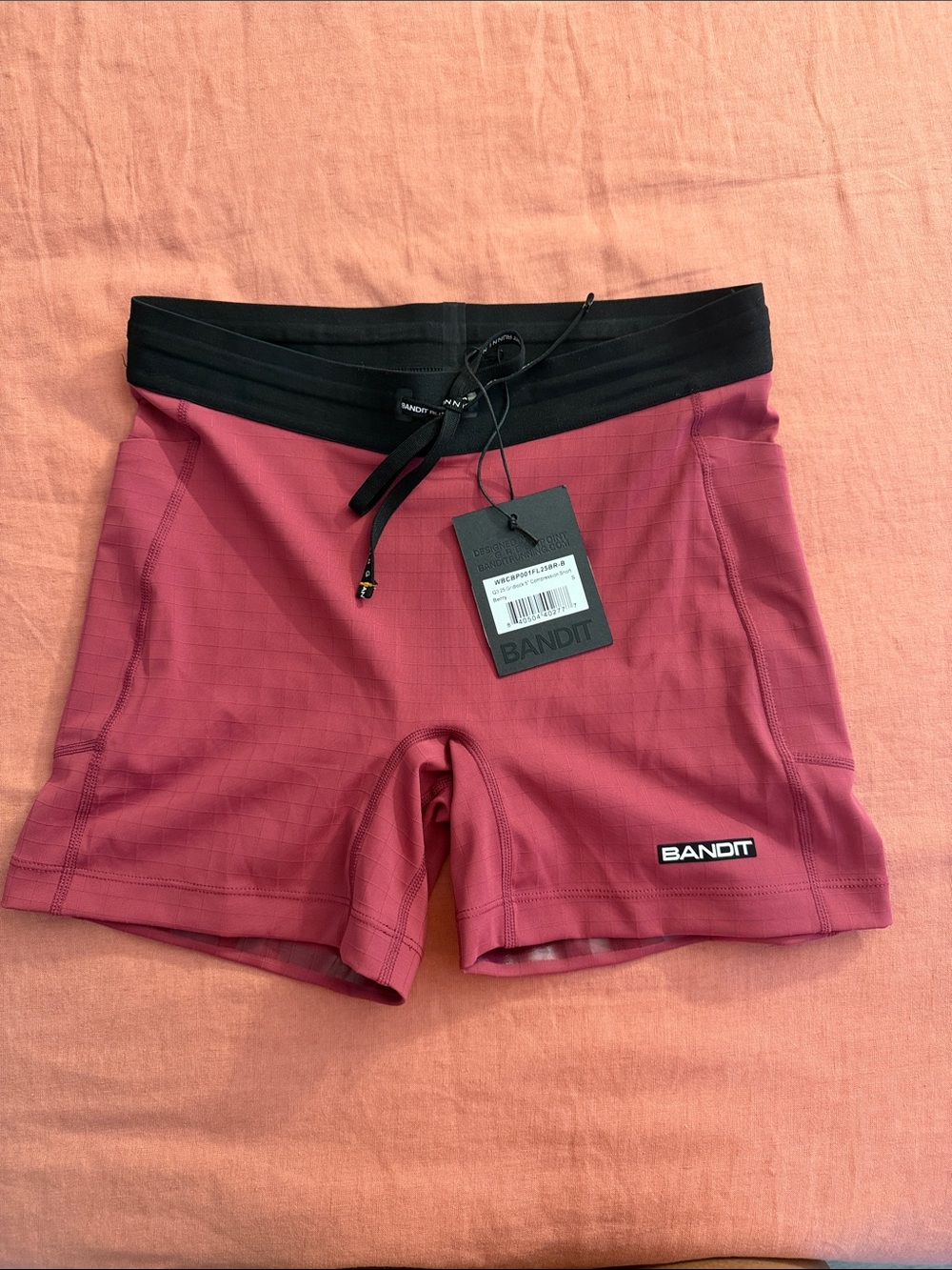 Bandit Running Women's Compression Shorts with Contrast Waistband 5 Inch